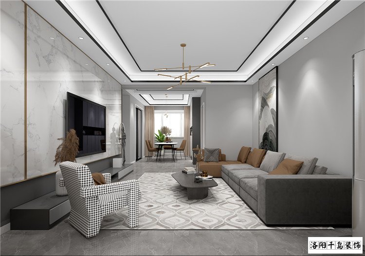 現(xiàn)代簡約客廳裝修效果圖案例