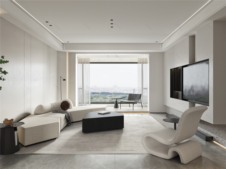 洛陽室內(nèi)裝修設(shè)計公司，極簡風(fēng)客廳裝修案例