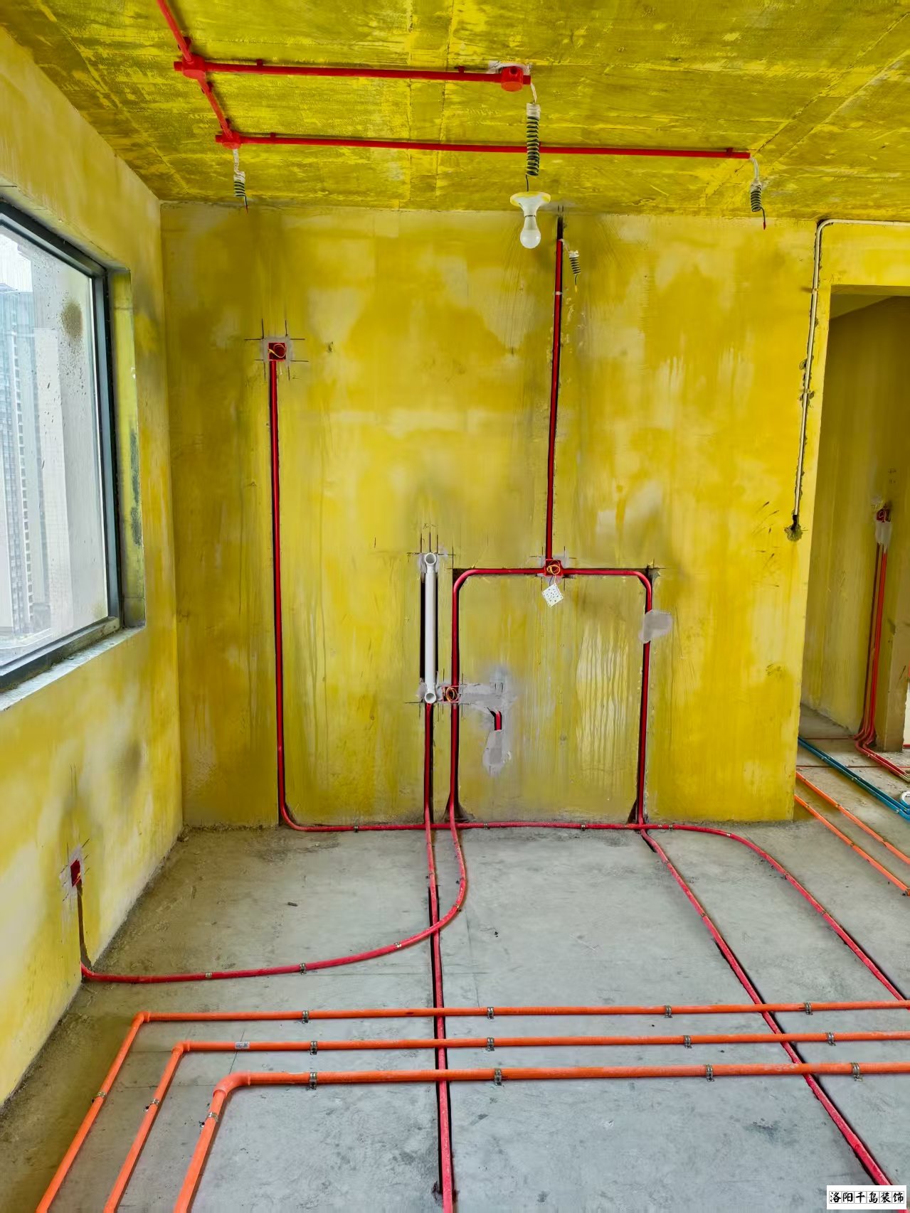 洛陽千島裝飾水電改造施工現(xiàn)場
